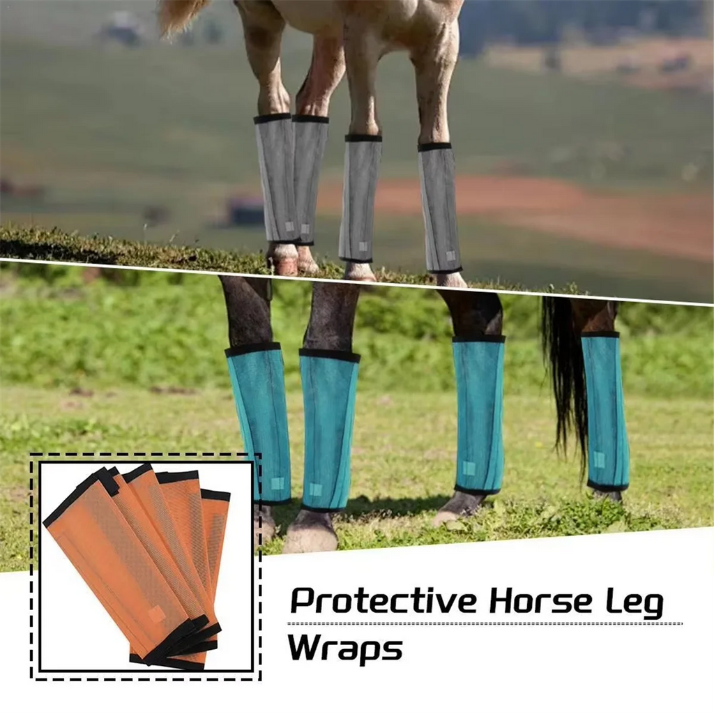HHO-Fly Boots For Horses Horse Reusable Leggins Minimizes Leg Fatigue Reduces Stomping