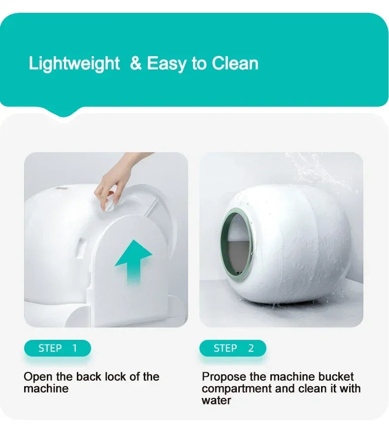 Ti+ Automatic Cat Litter Box APP Control Large Smart Self-cleaning Cat Toilet Litter Tray Lettiera Autopulente Automatica Gatto