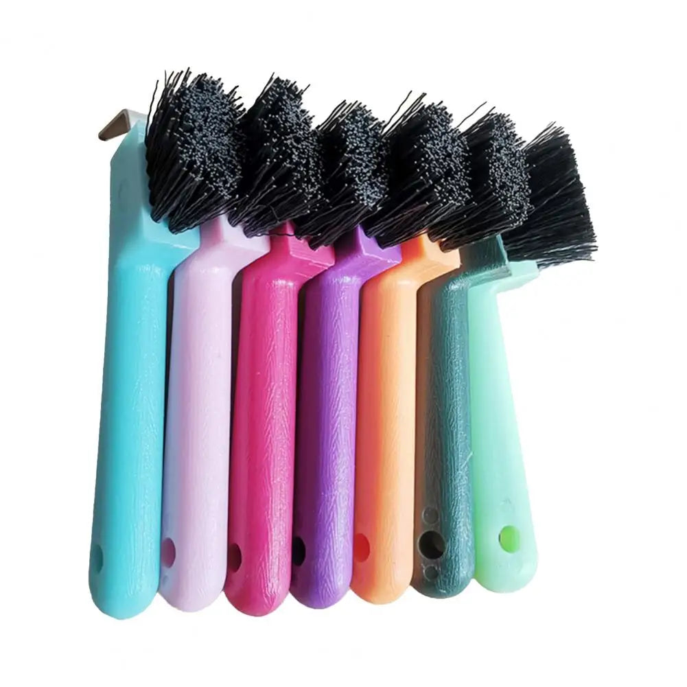 Functional Horse Care Cleaning Brush Hanging Hole Horseshoe Brush Horse Grooming Horseshoe Brush for Indoor