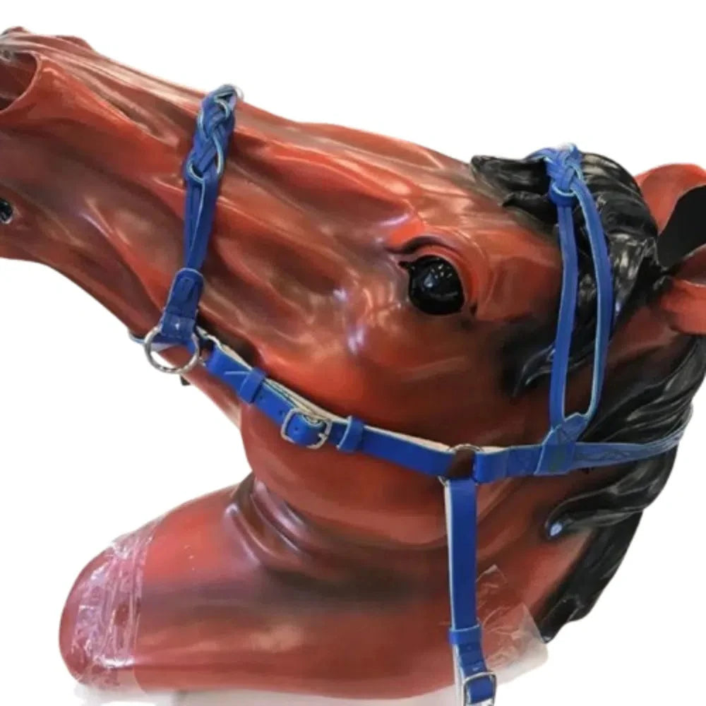 PU Leather Horses Bridle Halters Comfortable Metal Buckle Horse Head Curtain Durable Adjustable Horse Rein Harness