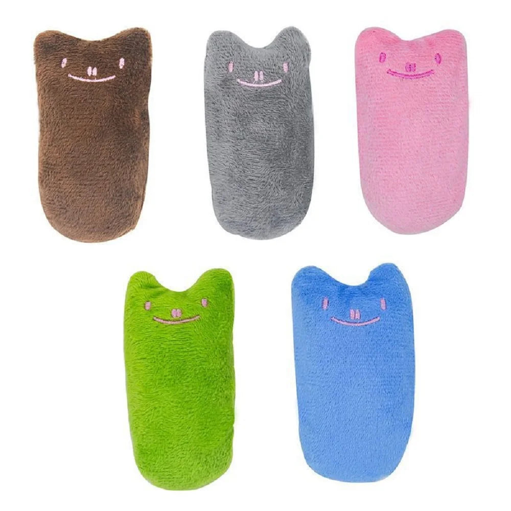 Teeth Grinding Catnip Toys Funny Interactive Plush Cat Toy Pet Kitten Chewing Vocal Toy Claws Thumb Bite Cat Mint For Cats