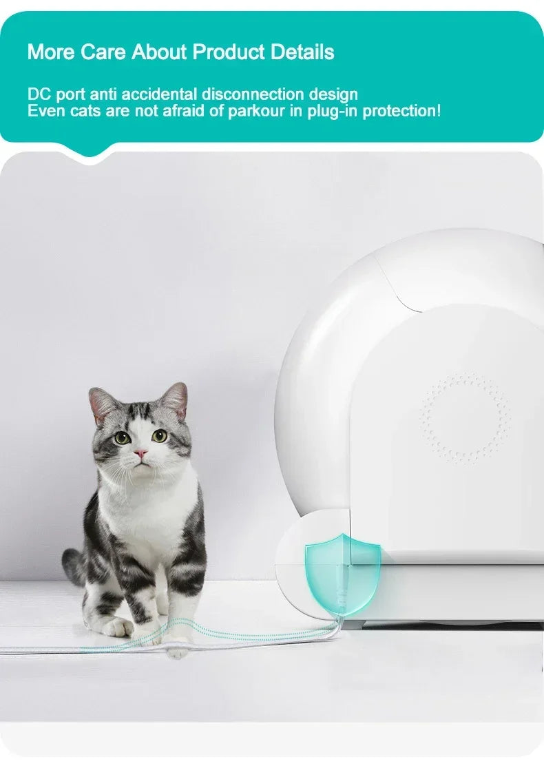 Ti+ Automatic Cat Litter Box APP Control Large Smart Self-cleaning Cat Toilet Litter Tray Lettiera Autopulente Automatica Gatto
