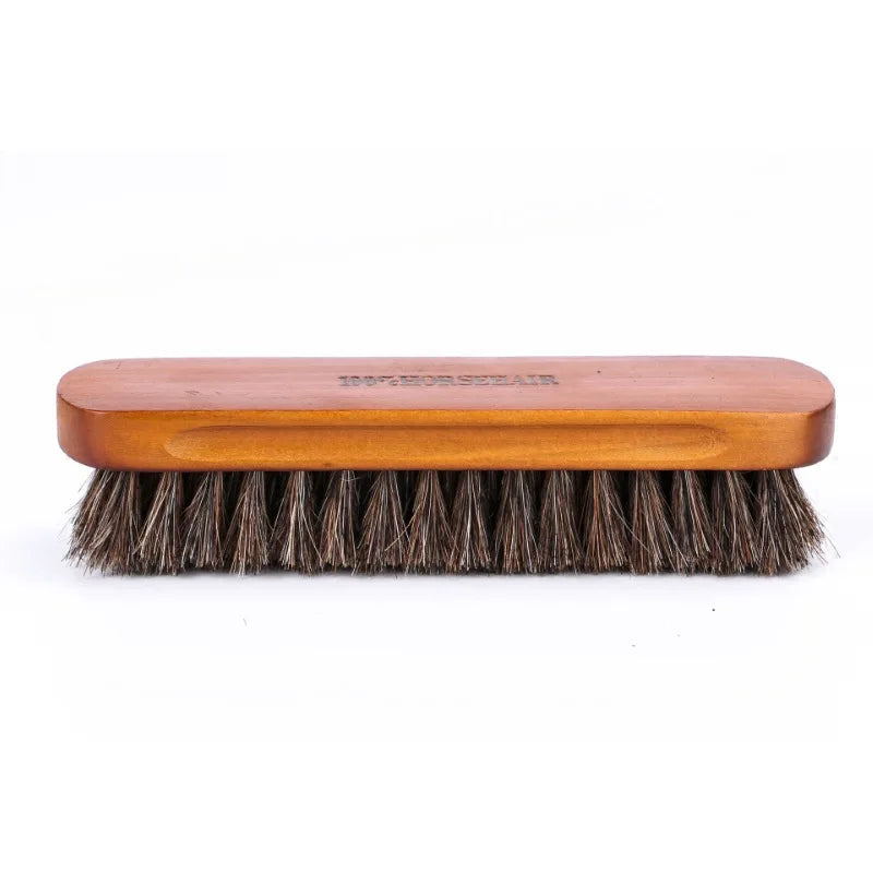 Large Horsehair Horse Bristle Brush Multi-Purpose Cleaning Shoe Polish Polishing and Waxing Universal Use