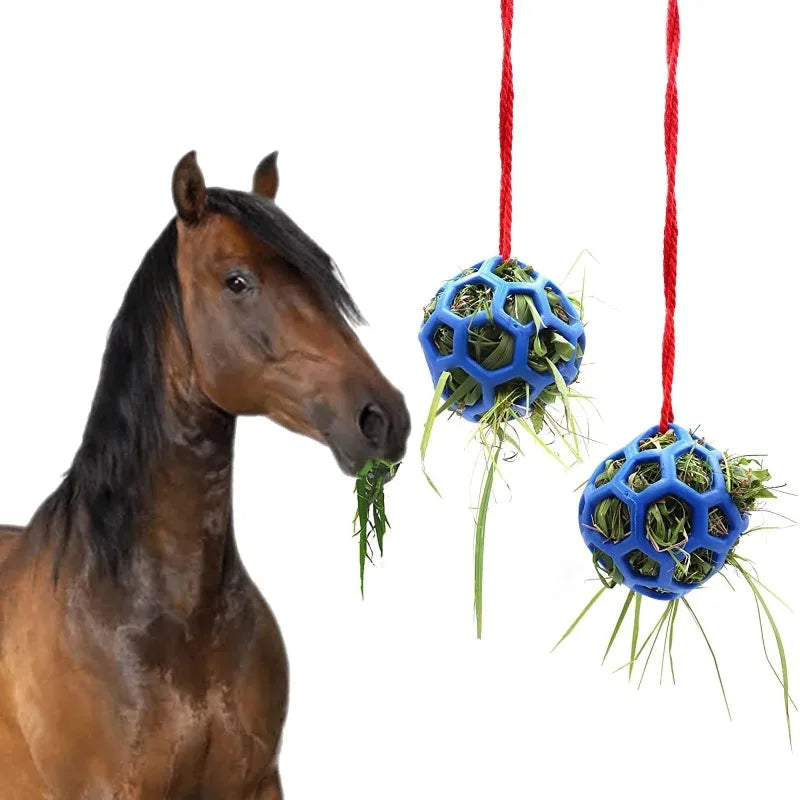 Hay Ball for Horses To Play with, Relieve Stress with This Bright Color Hay Feeder Ball for Horses Goat To Avoid Boredom