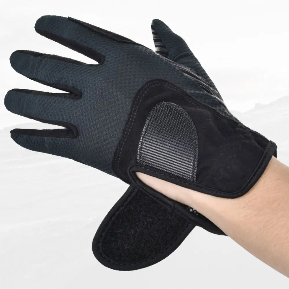 Suede Horse Riding Gloves Anti-slip Wear Resistant Equestrian Gloves Breathable Lightweight Sports Riding Gloves