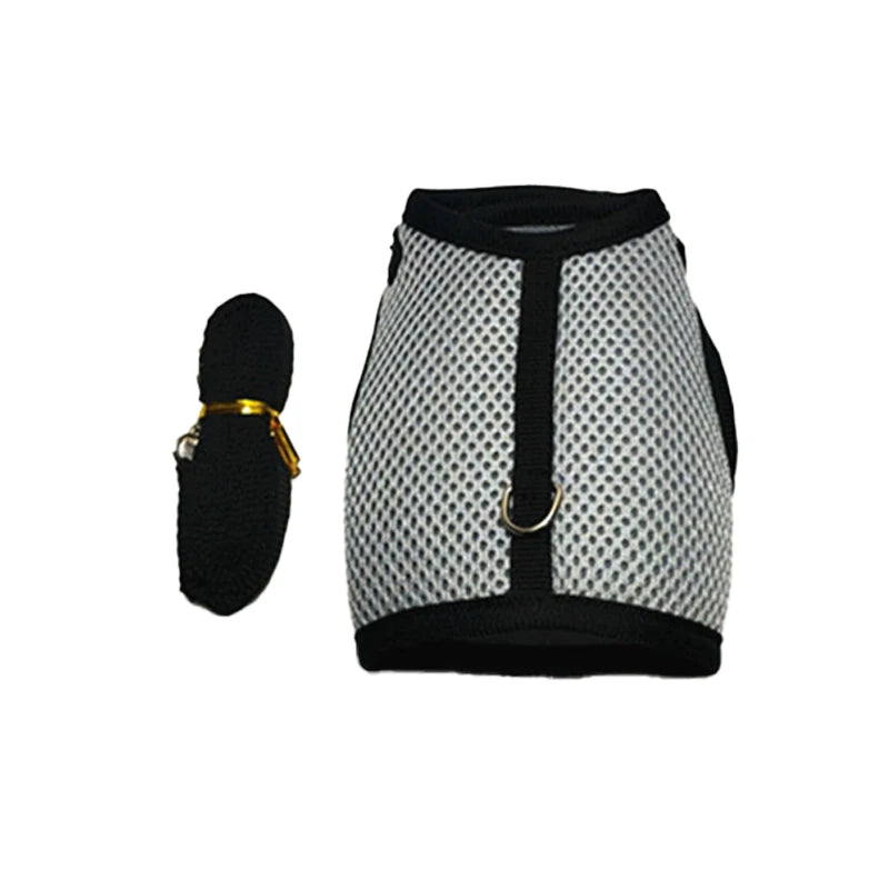 Pet Accessories Rabbit Harnesses Vest Leashes Set Soft Mesh Harness with Leash Small Animal Guinea Pig Hamsters Bunny Accessorie