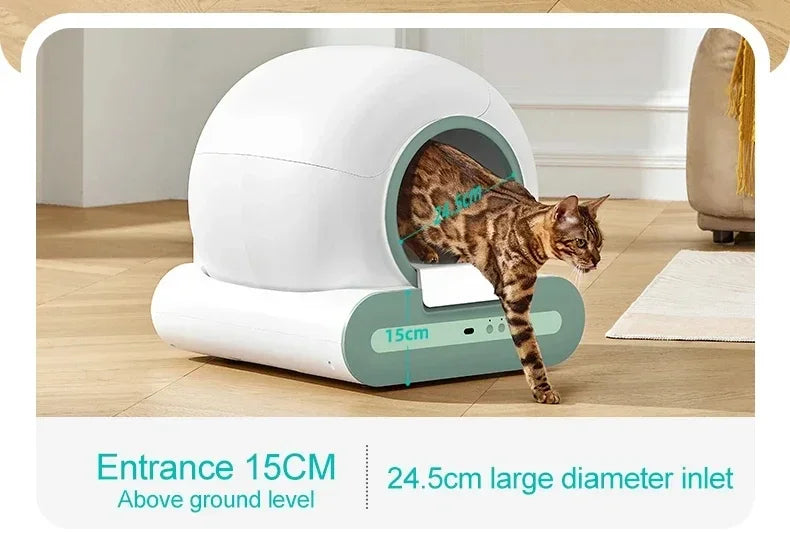 Ti+ Automatic Cat Litter Box APP Control Large Smart Self-cleaning Cat Toilet Litter Tray Lettiera Autopulente Automatica Gatto