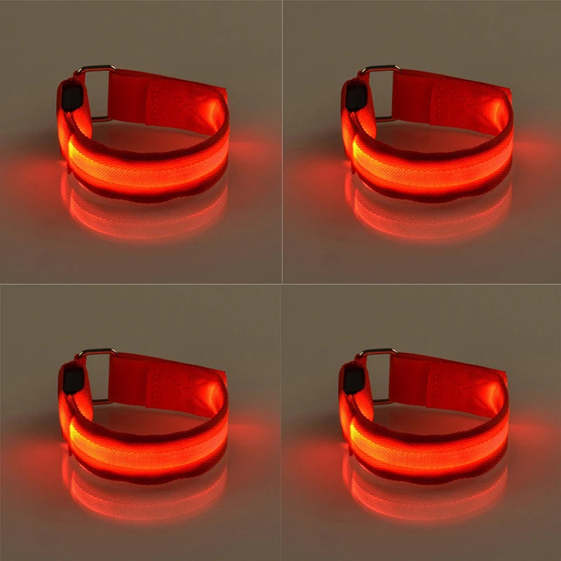 4 pcs/set LED Lighting Horse Leg Safety Belt Horse Leg Straps Night Riding Equipment Outdoor Sports Equestrian Supplies