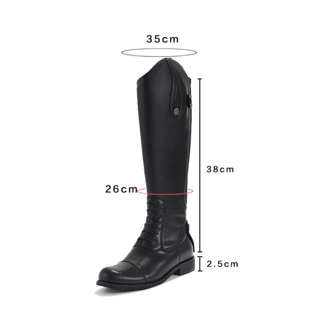 2025 Equestrian Boots Leather Equestrian Supplies Long Boots Riding Equipment Non-Slip Ultra Footwear Resistant Horse Rider Shoe