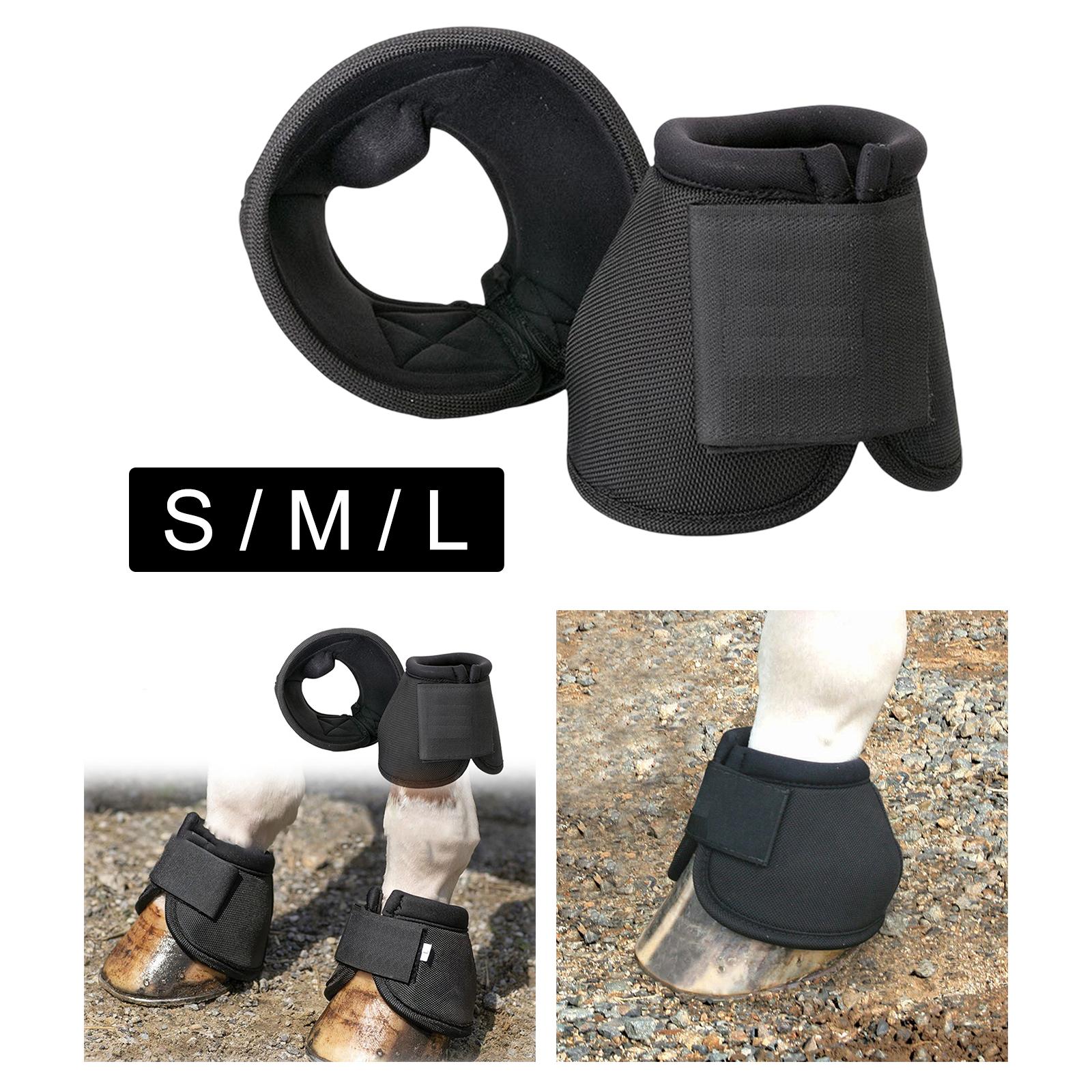 Horse Bell Boot Equine Hoof Boot Quick Drying & Comfort Heavy Duty Protection Equestrian Accessories Equipment Pair Durable
