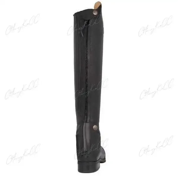 High Boots Horse Knee Rider PU Leather Shoes RidingEquestrian Long Bootcut Rider Wide Shaft Medieval Costume For Women