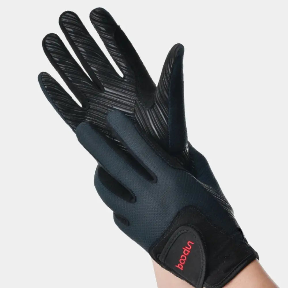 Suede Horse Riding Gloves Anti-slip Wear Resistant Equestrian Gloves Breathable Lightweight Sports Riding Gloves