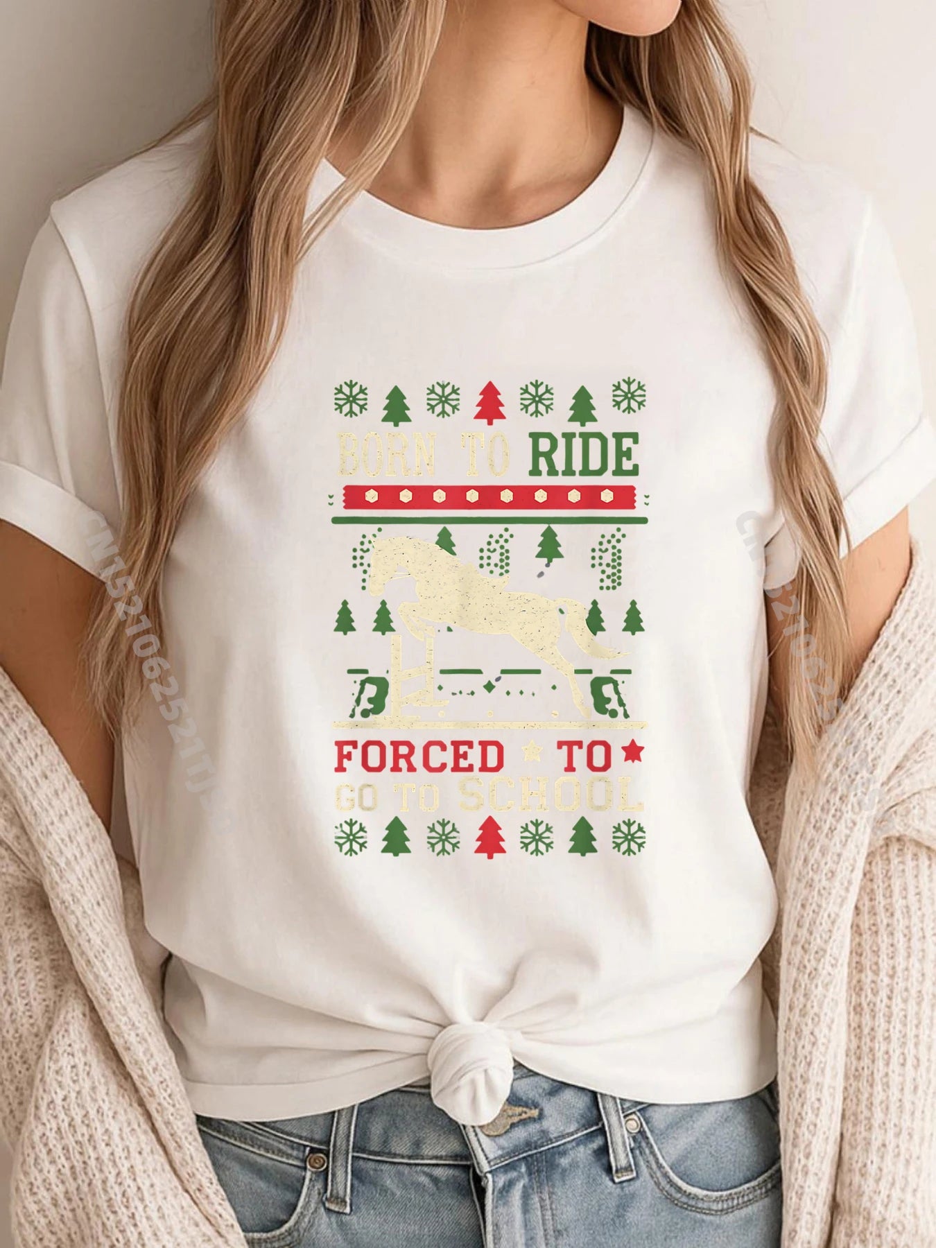 Horse Racing Art Christmas For Girls Horse Lover Equestrian Luxury Clothing T-Shirt T-shirts Birthday