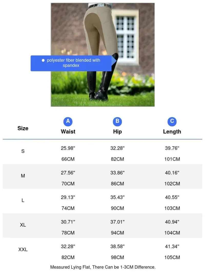 Fashion Women Equestrian Pants High Waist Elastic Horse Racing Skinny Trousers Womens Horse Riding Camping Running Climbing Pant