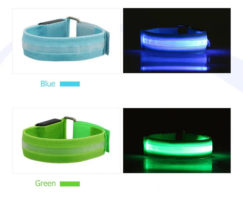 4 pcs/set LED Lighting Horse Leg Safety Belt Horse Leg Straps Night Riding Equipment Outdoor Sports Equestrian Supplies