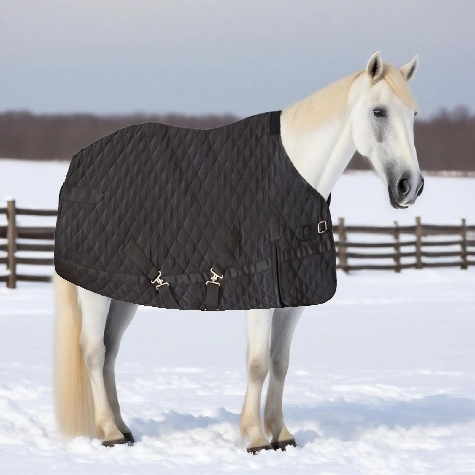Adjustable Horse Blanket, Breathable Equine Clothing for Travel & Outdoor, Comfortable Pet Care Sheets for Farm Barn Activities