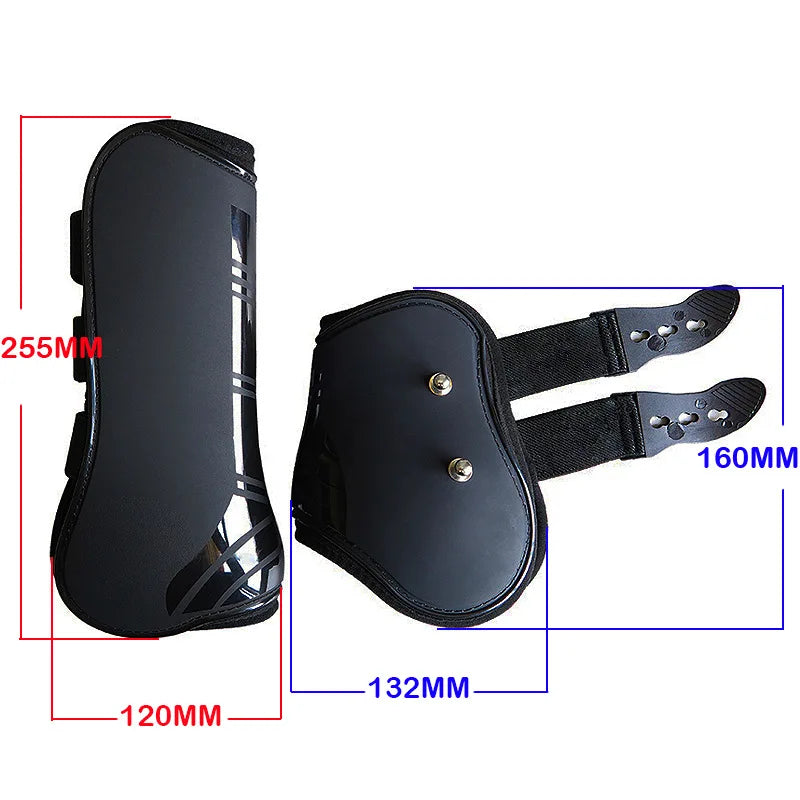 Front Hind Leg Boots Adjustable Horse Leg Boots Equine Front Hind Leg Guard Equestrian Tendon Protection Horse Hock Brace