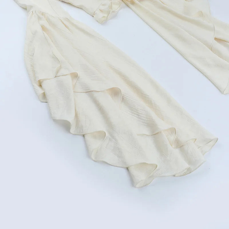 Dark Style Y2k V-neck Long Sleeved Top 2025 New Gothic Fashion Retro Shirt Women Palace Style Elegant Ruched Solid Party Clothes