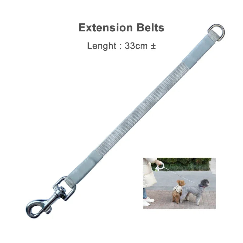 Pet Leash Accessories Pet Poop Bag Dispenser Extension Belt for 2 Pet Replaceable Belt Poop Bags for Pet Walk Ease Moestar