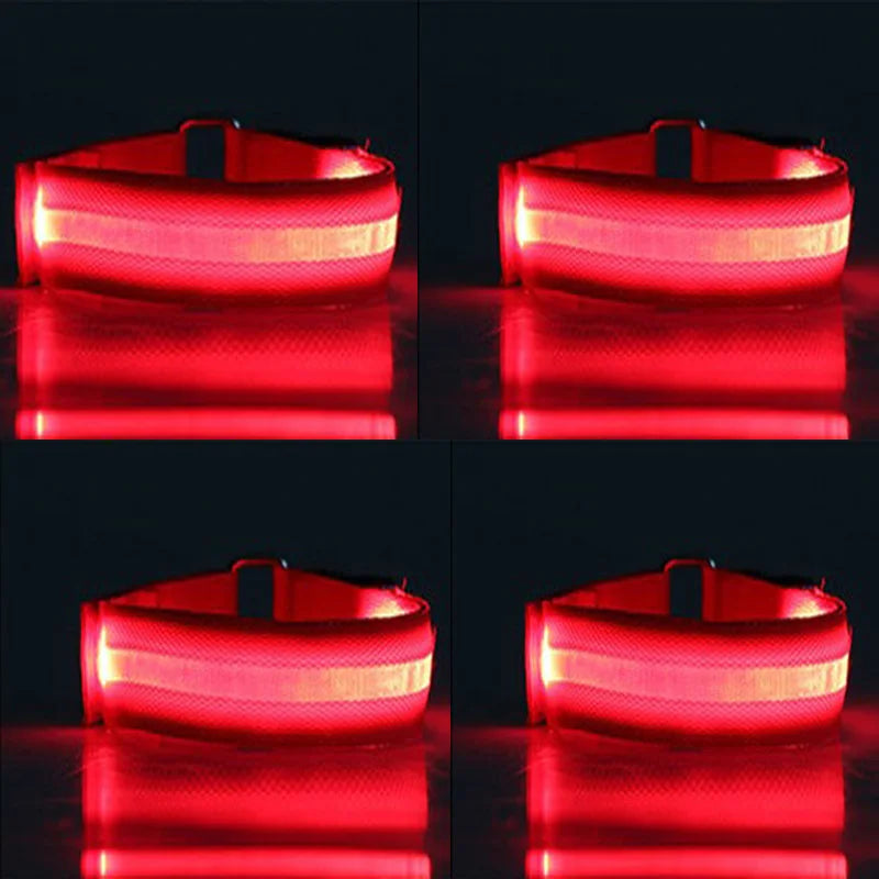 4 pcs/set LED Lighting Horse Leg Safety Belt Horse Leg Straps Night Riding Equipment Outdoor Sports Equestrian Supplies