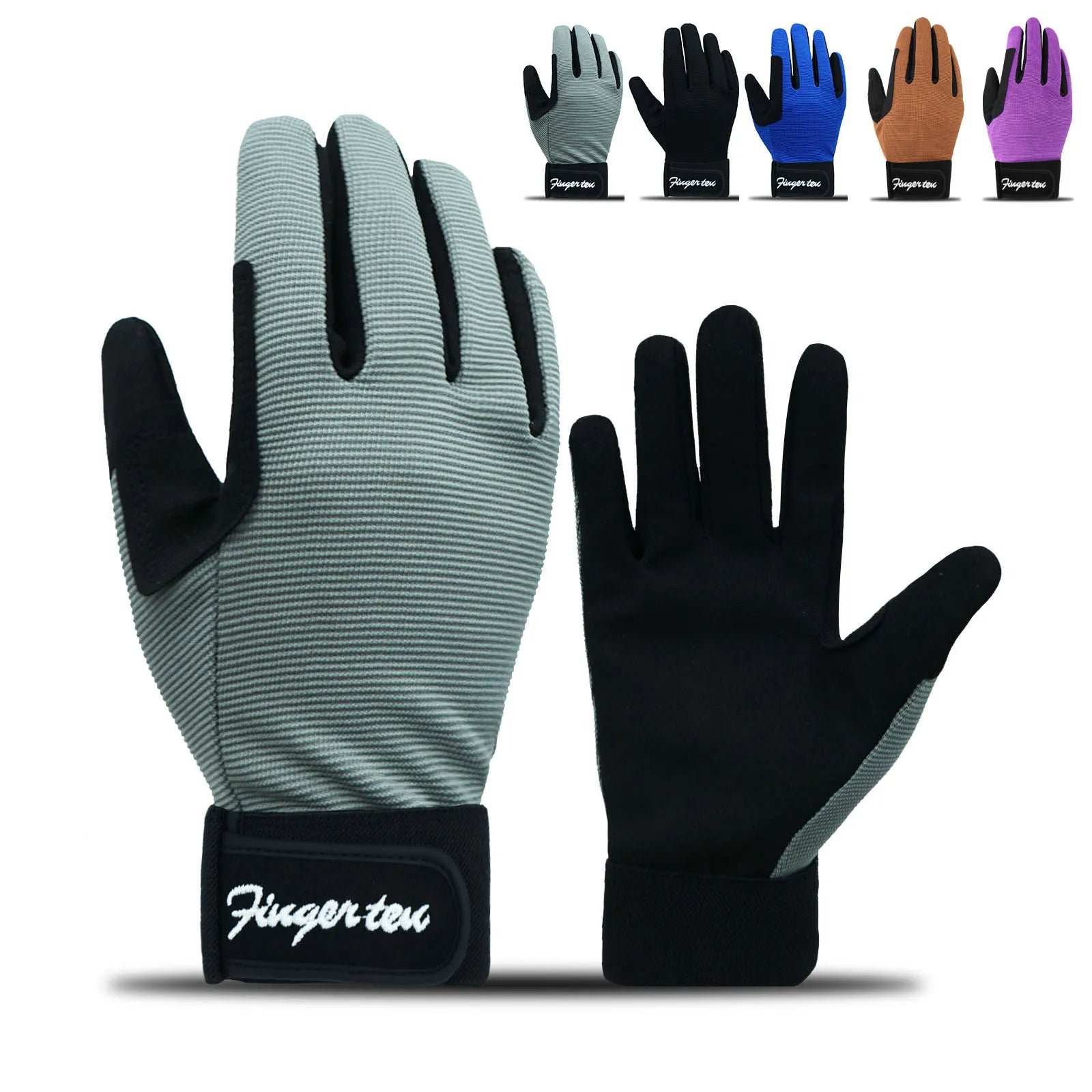 Kids Durable Long Riding Horse Gloves Equestrian Glove Horse Racing Cycling Sport Bike Grip 5-13 Boys Girls Drop Shipping