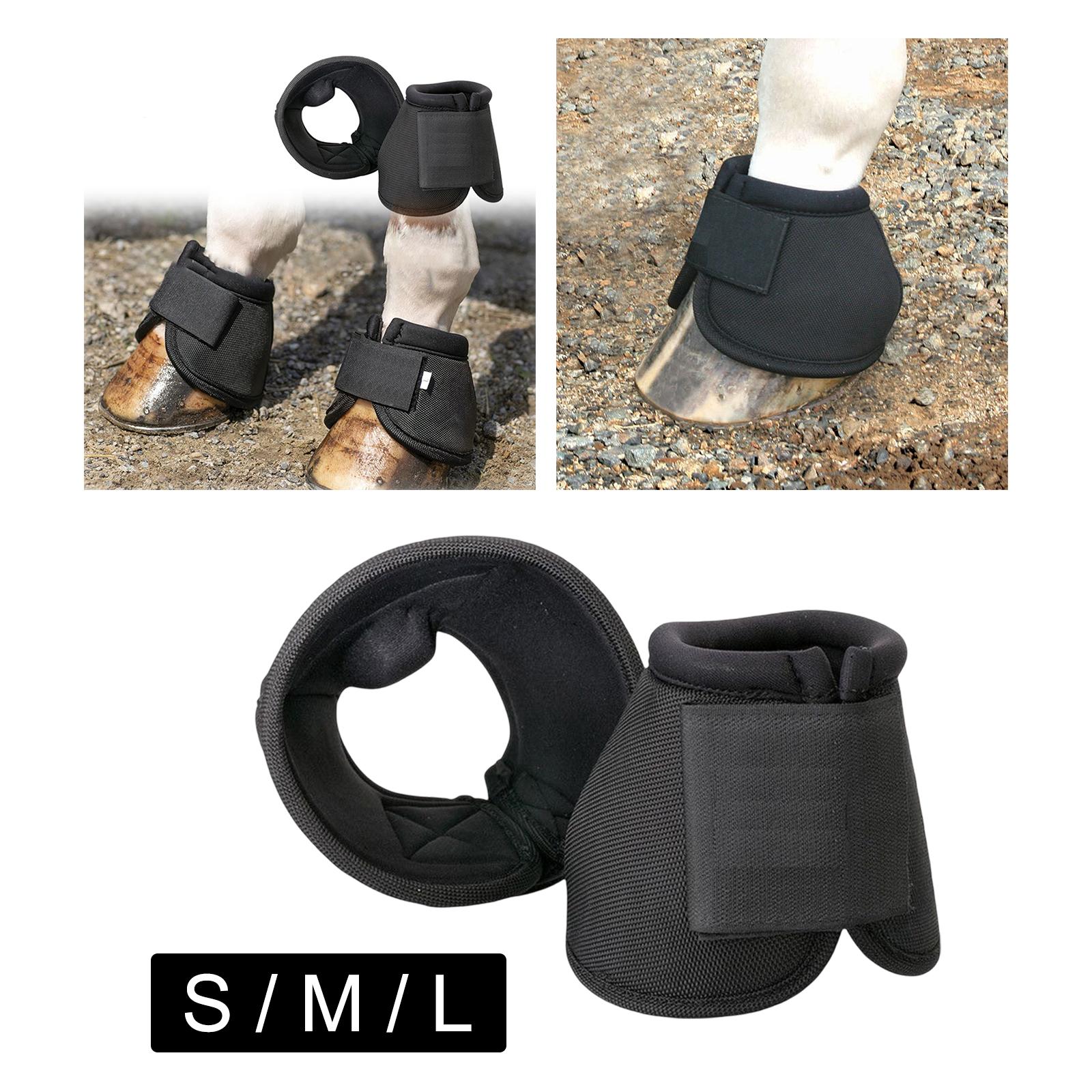 Horse Bell Boot Equine Hoof Boot Quick Drying & Comfort Heavy Duty Protection Equestrian Accessories Equipment Pair Durable