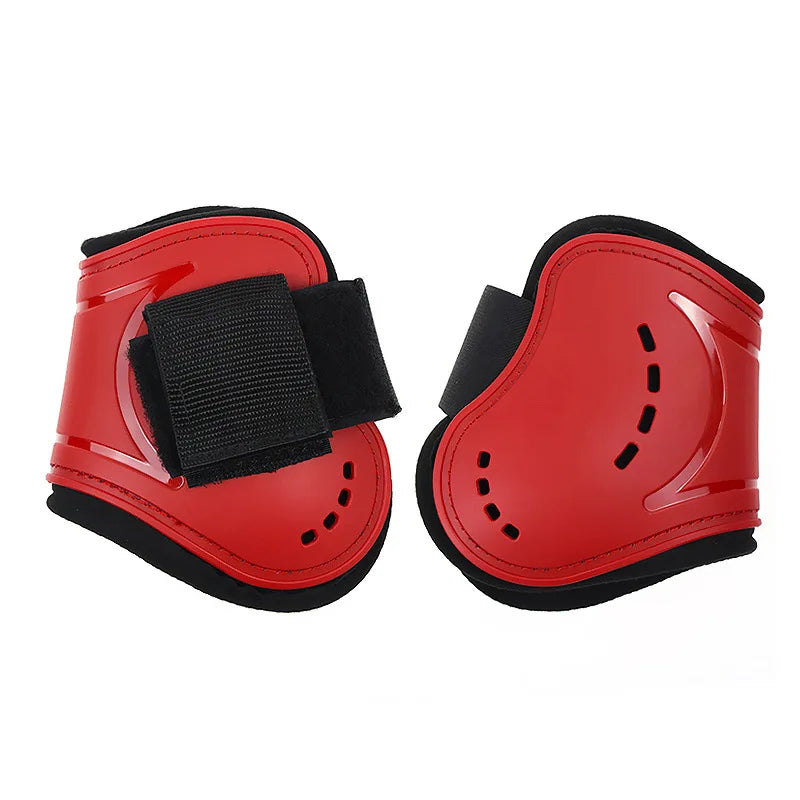Horse Leg Protective Boots Adjustable PU Neoprene Horse Splint Boots Leg Protection Support for Training Racing Riding Jumping