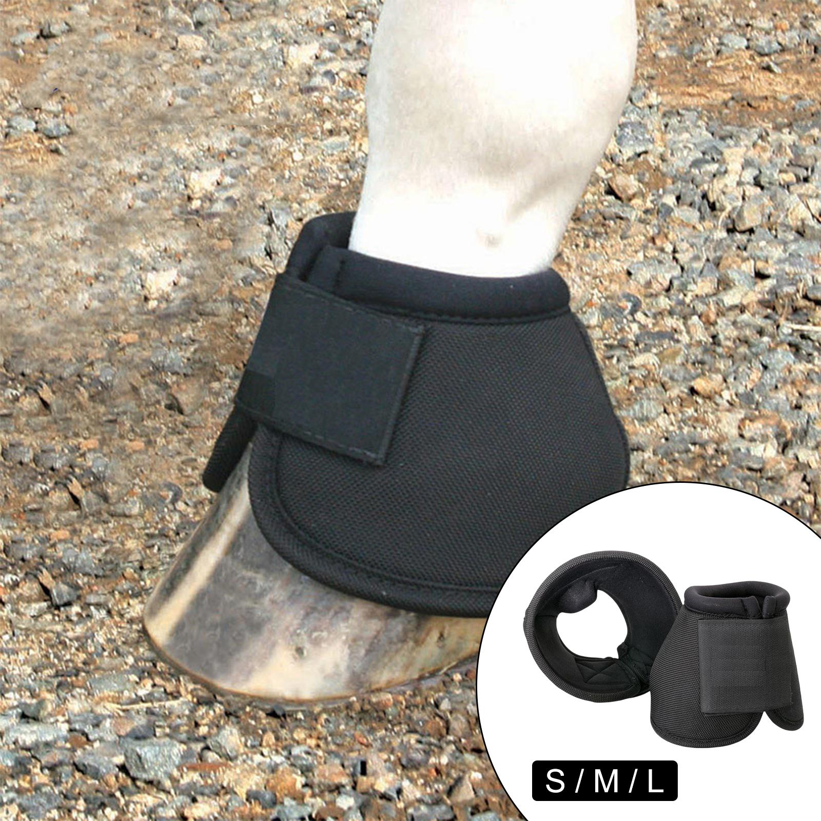 Horse Bell Boot Equine Hoof Boot Quick Drying & Comfort Heavy Duty Protection Equestrian Accessories Equipment Pair Durable