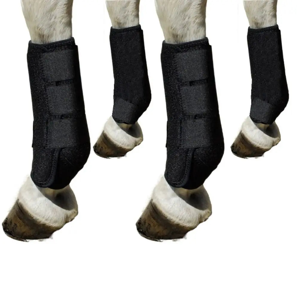 4pcs/set Colorful Horse Sport Boots Set Durable 3 Size Horse Leg Wraps Easy To Wear Comfortable Front Hind Legs Guard