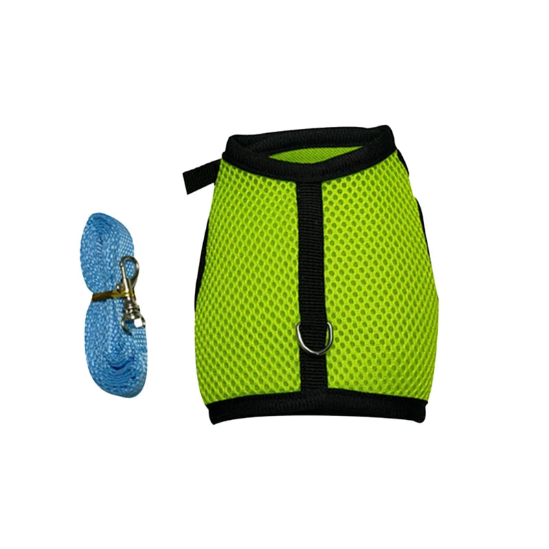Pet Accessories Rabbit Harnesses Vest Leashes Set Soft Mesh Harness with Leash Small Animal Guinea Pig Hamsters Bunny Accessorie