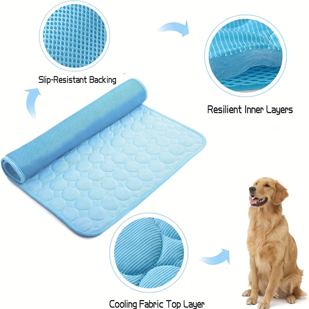 Cooling Mat And Sleeping Pad For Pets, Water Absorbent Top Layer Keeps You Cool And Comfortable All Summer Long For Kitten Puppy And Small Cat & Dog