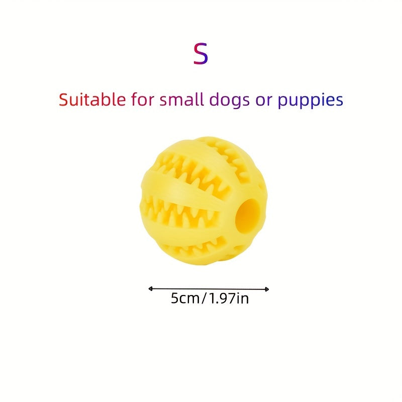 1pc Small Dog Ball Toy, Interactive Stretchy Puppy Chew Toys, Teeth Cleaning Rubber Food Ball Toys, Pet Accessories, Dog Toy Ball, Watermelon Ball, Teething Ball, Anti-bite Rubber Ball, Large And Small Dog Ball Pet Toys