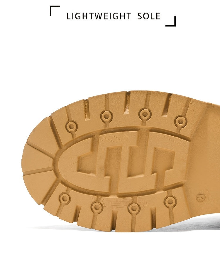 Stivali Uomo Alti Stile British College - Tan/Marrone con Allacciatura