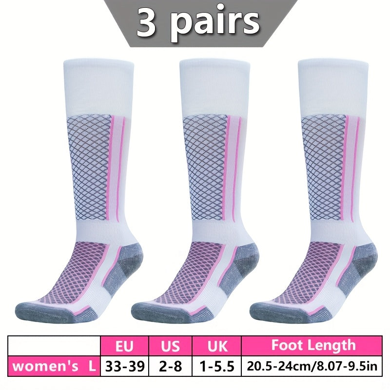 3 Pairs High-Top Thick Sole Men's Socks Women's Socks Equestrian Sports Socks