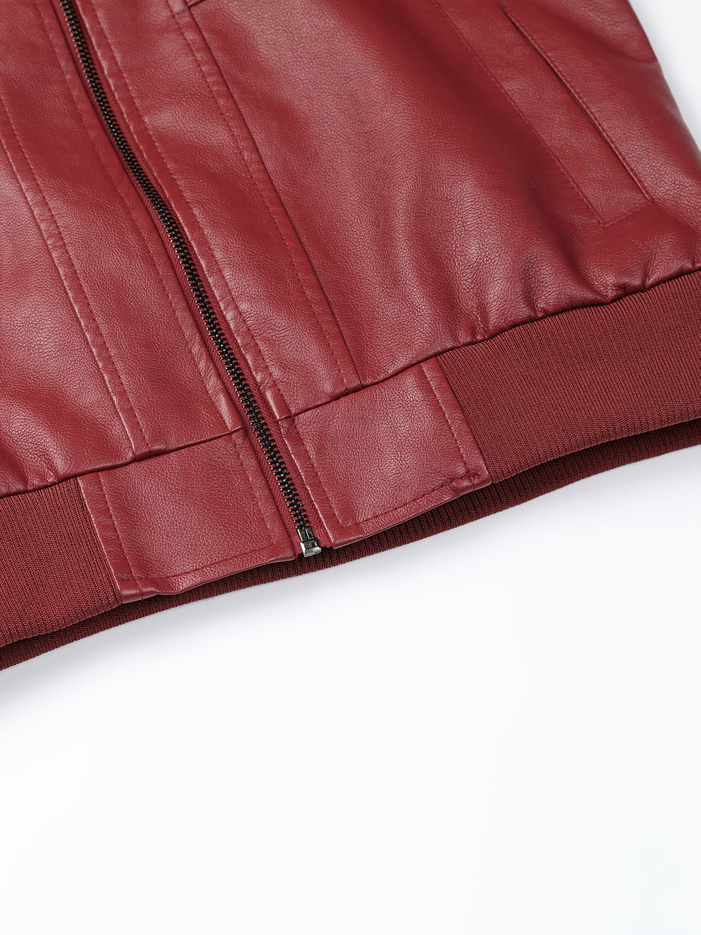 PUPU Women's Retro Leather Jacket - Black Long Sleeve Zipper Front Jacket with Pockets, Machine Washable Casual Outerwear for All Seasons