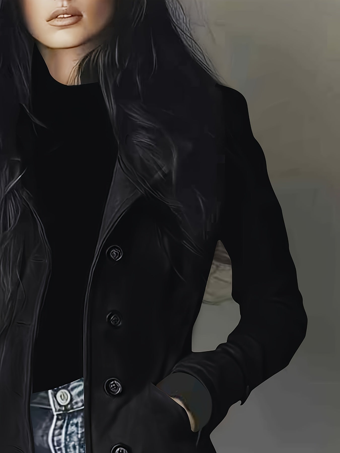 Women'S Elegant Vintage Trench Coat - Long Formal & Everyday Outerwear, Structured Button Front Closure, Chic Office to Party Coat for Fall/Winter, Winter Fashion, Classic Design, Durable Fabric, Professional Women