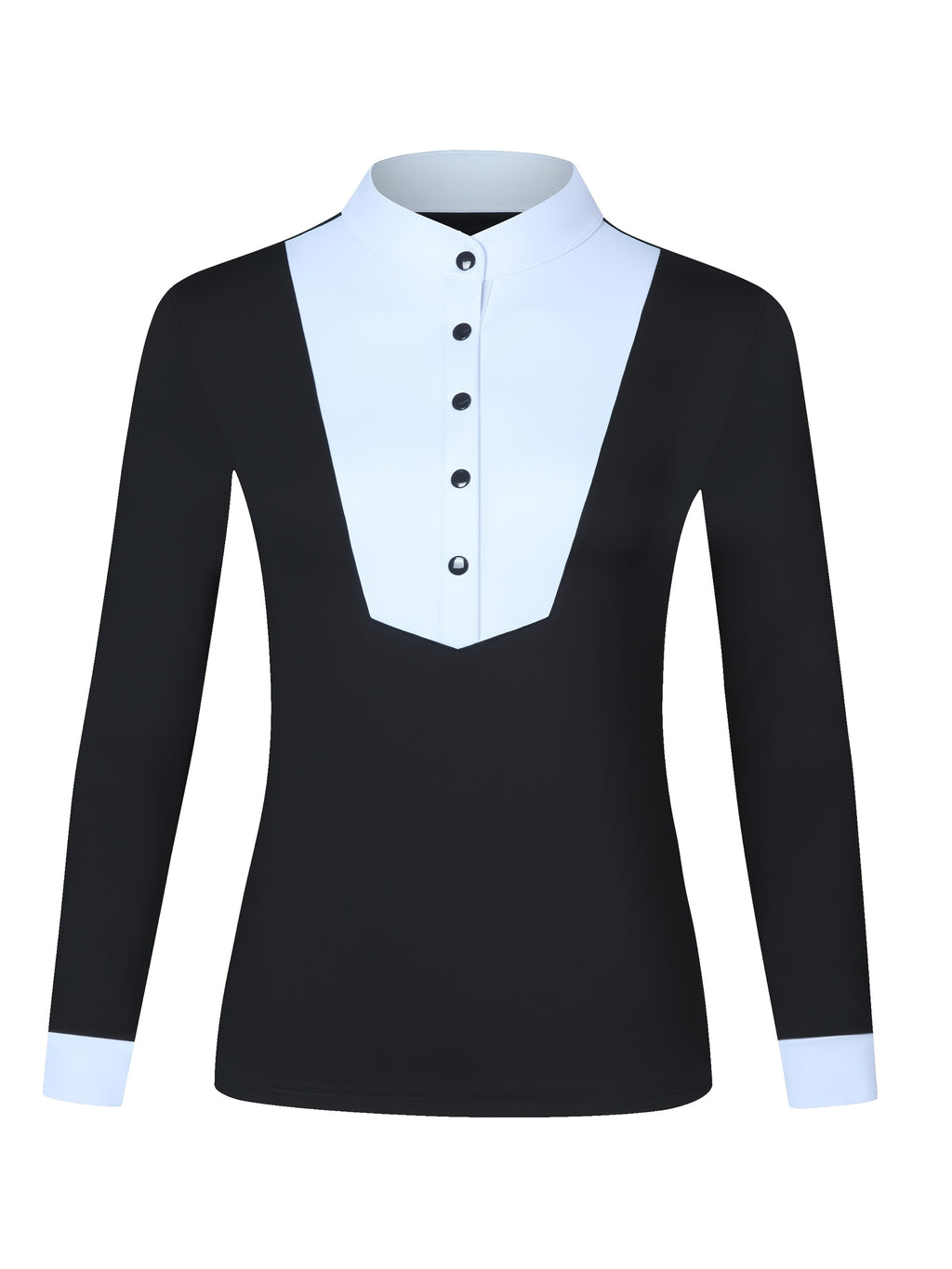 Maglia Equestre Donna Maniche Lunghe - Elastica Slim Fit con Collo Alto