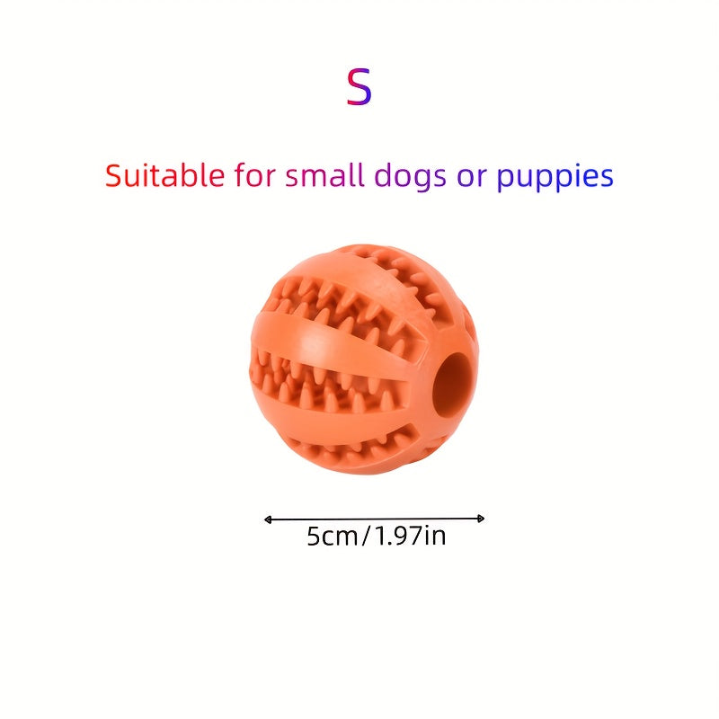 1pc Small Dog Ball Toy, Interactive Stretchy Puppy Chew Toys, Teeth Cleaning Rubber Food Ball Toys, Pet Accessories, Dog Toy Ball, Watermelon Ball, Teething Ball, Anti-bite Rubber Ball, Large And Small Dog Ball Pet Toys