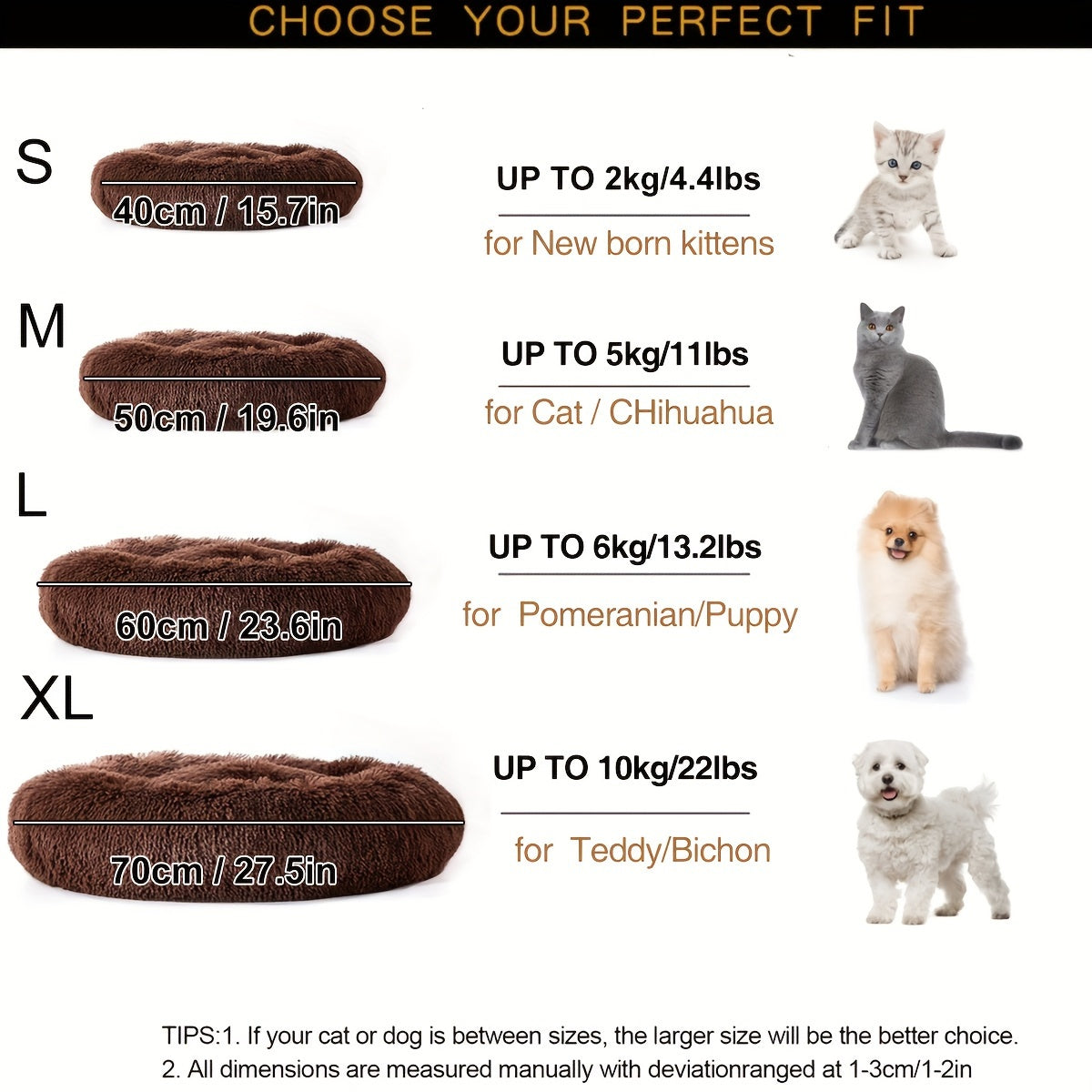 1pc Dog Kennel Cat Nest, Plush Round Pet Nest, Winter Warm Dog Bed, Pet Bed, Pet Supplies