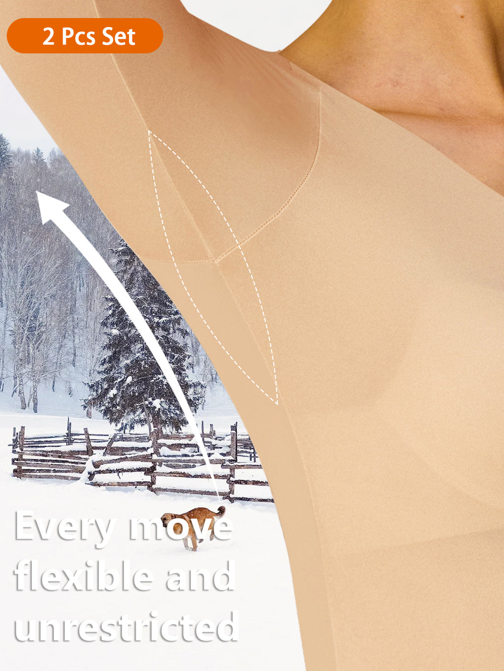 2pcs Women'S Solid Color Thermal Underwear Set - Ultra-Thin, Comfortable & Super Elastic, Seamless Long Sleeve Top & Pants for Autumn & Winter Loungewear, Elegant Style, Lightweight & Breathable, Perfect for Casual Attire, Lo