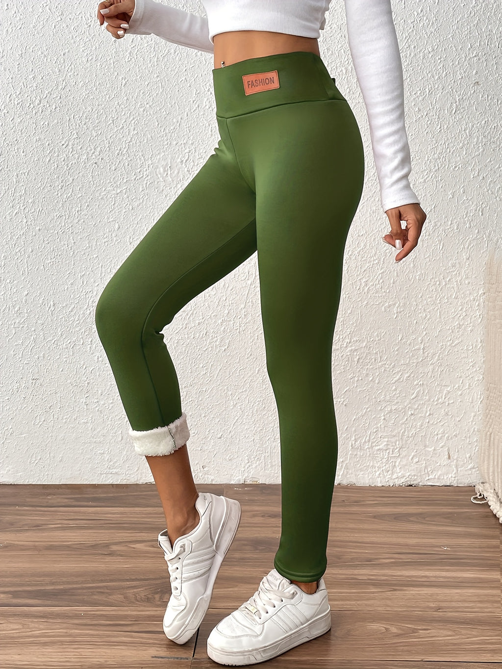 Women'S High-Waisted Thermal Leggings - Thick Winter Pants with Non-Slip Grip, Stretchy Tight Fit for Cold Weather, Everyday & Formal Outfits - Warm Pants for Fall/Winter Seasons, Winter Leggings, Cold Weather Apparel, Sleek