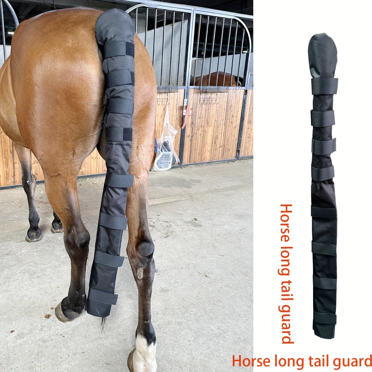 Protezione per Coda Cavallo - Nera con Cinghia Regolabile