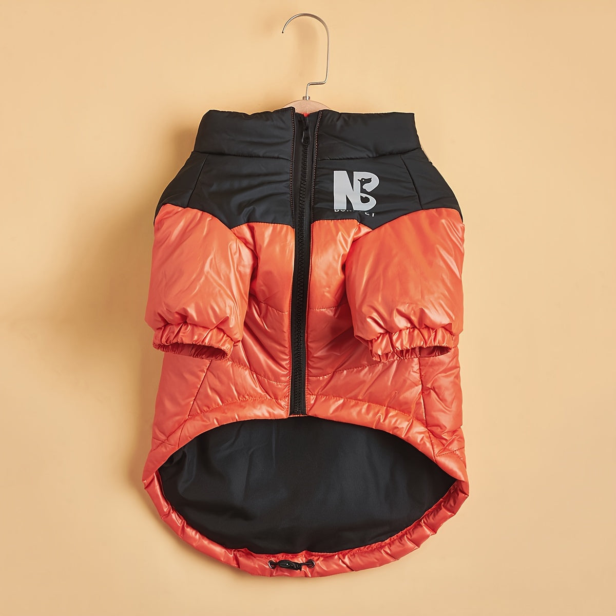 Winter Warm Pet Clothes, Reflective Letter Graphic Dog Coat With Zip Up, Dog Thick Padded Jacket For Cold Seasons Christmas Gift