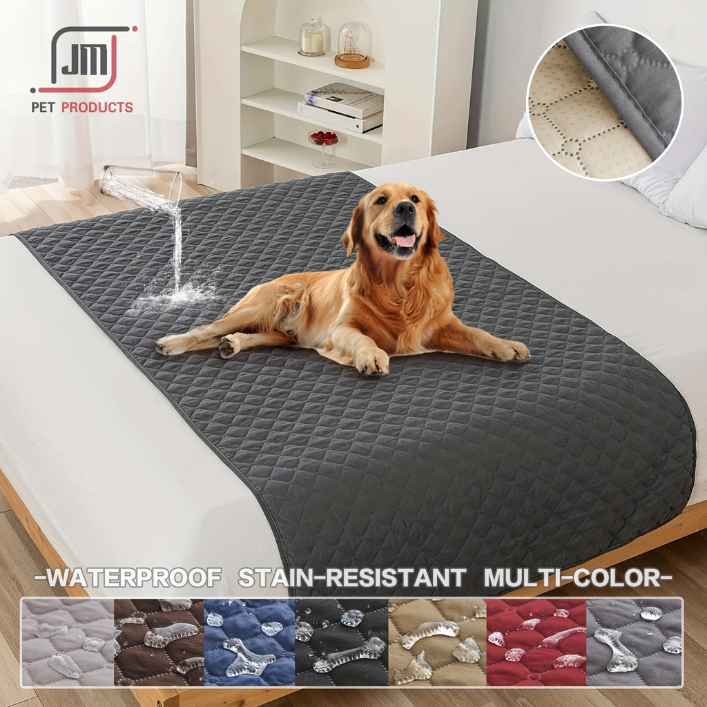 Pet Mat, 76.2*177.8cm Square Plaid Polyester Fiber Dog Mat with Polyester Fiber Filling, All-Season Anti-Scratch Sofa Pad for Cats and Dogs, Durable and Comfortable Pet Bed Mat