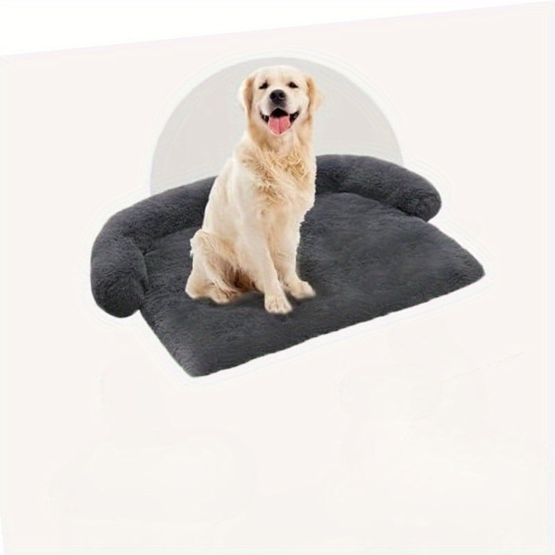 Large Dog Sofa Bed with Plush Faux Fur Cushion - Washable & Non-Slip Pet Furniture for All Sizes (Small to Large Dogs & Cats) - Cozy Car, Bedroom, Sofa & Bed Use, Dog Sofa Bed, Cozy Pet Furniture, Plush Pet Bed, Soft Pet Bed