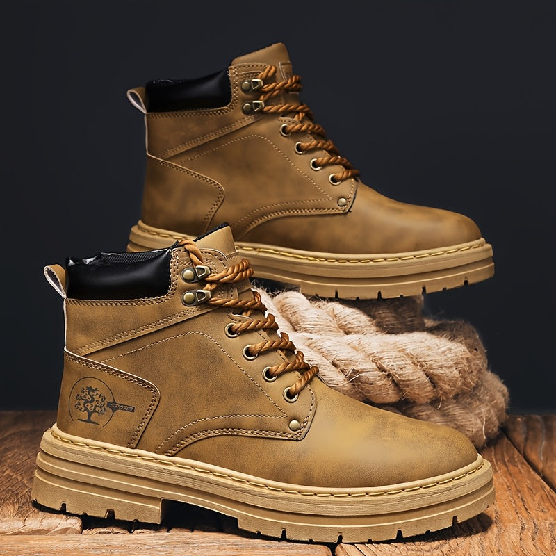 Stivali da Hiking Uomo Stile Vintage - Impermeabili con Suola in Gomma