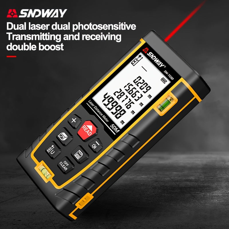 Sndway Laser Distance Meter Digital Trena Laser Tape Range Finder Build Measure Device Elecctronic Ruler Laser Tape Measure Roulette Without 1.5V AAA Battery