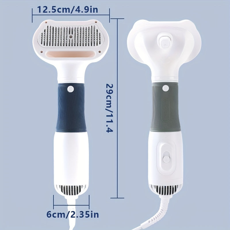 Pet Grooming Blow Dryer for Cats And Dogs, 3 Speed Wind Control, 3 Blowing Modes, 220-240V with Type C Plug, No Battery Required, Professional Pet Hair Remover Comb, Cat And Dog Fur Brush, Pet Beauty Styling Tool