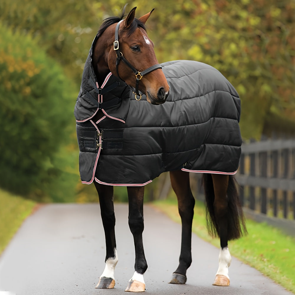 Coperta Invernale Cavallo Imbottita 450g - Antivento Impermeabile Traspirante