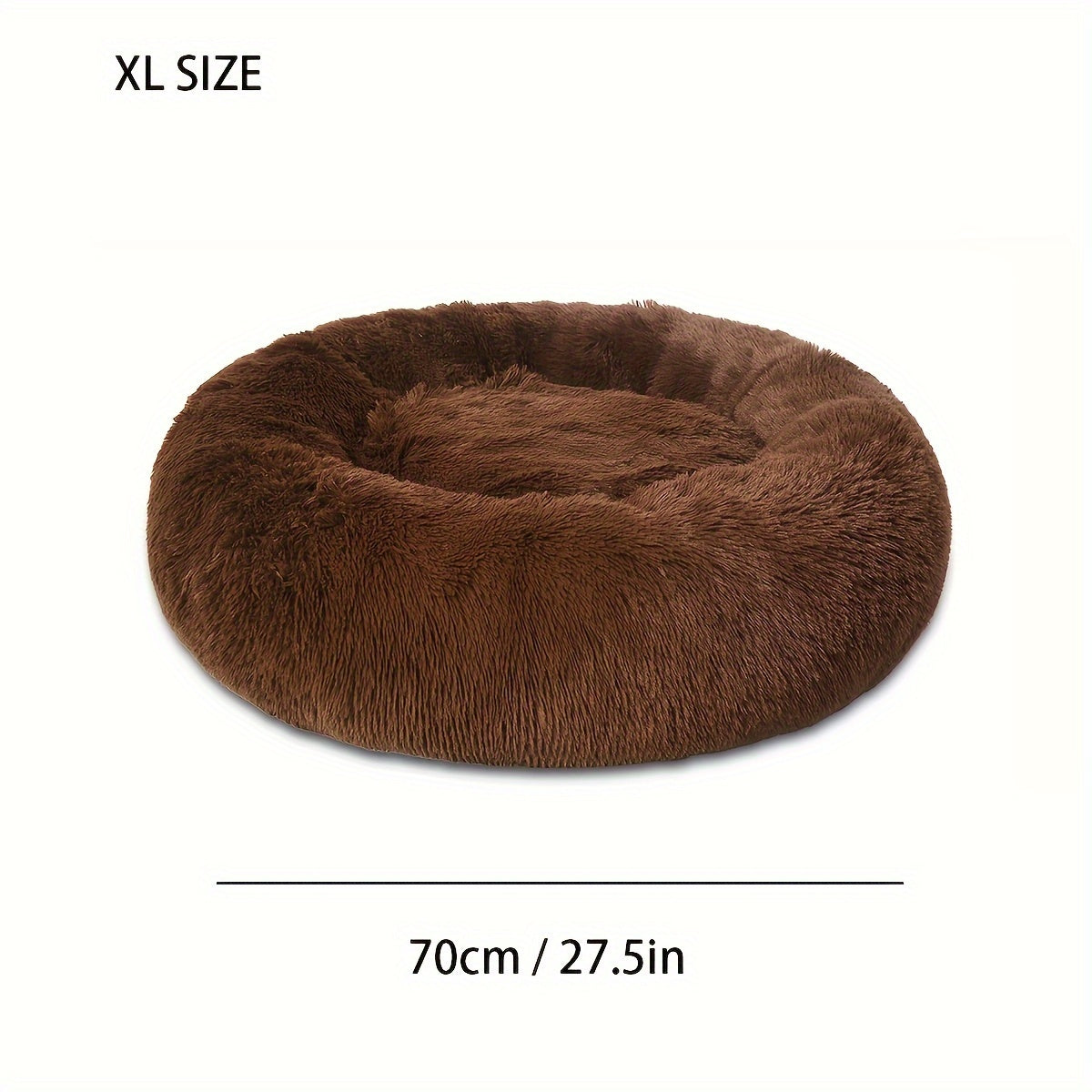 1pc Dog Kennel Cat Nest, Plush Round Pet Nest, Winter Warm Dog Bed, Pet Bed, Pet Supplies